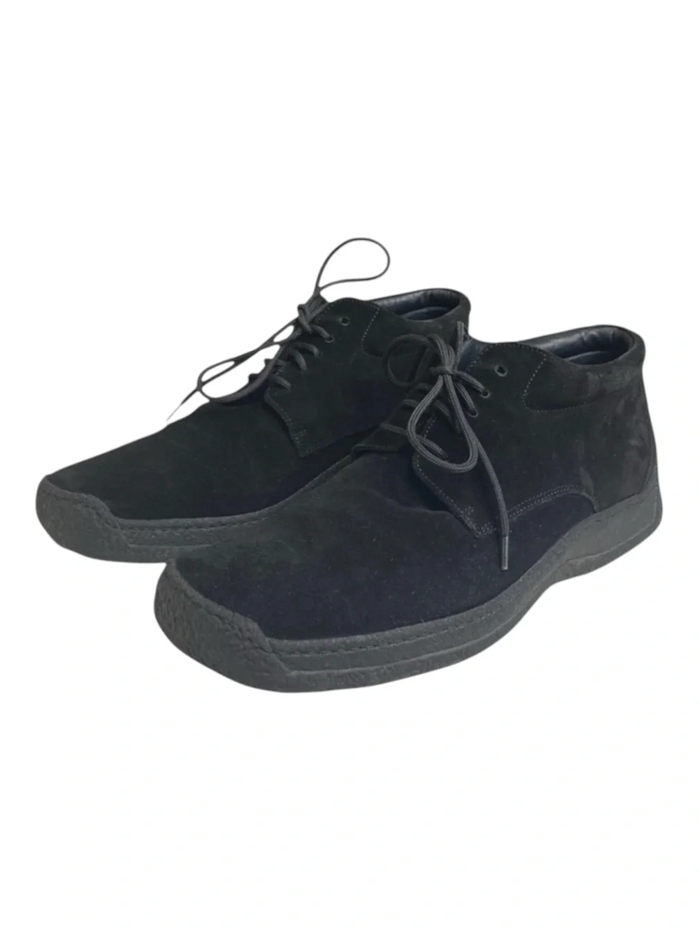 Johnston & Murphy ❁ Suede Lace Up Chukka Ankle Boots Handcrafted Shoe ❁ Black 11